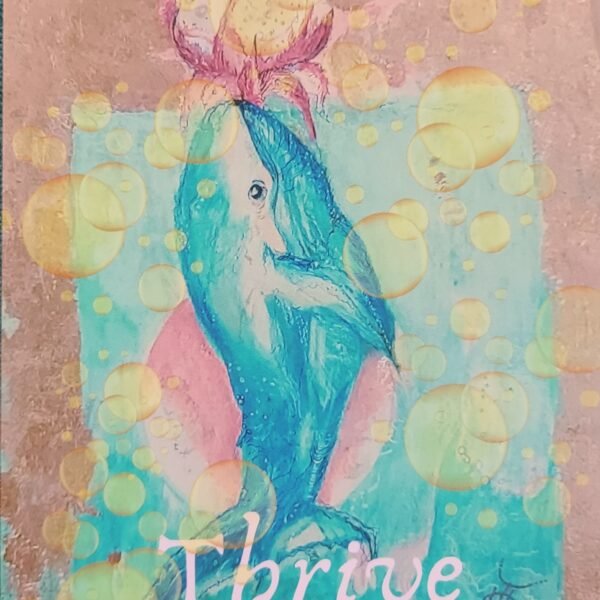 Thrive, medium sized print, matte, soft rose blend