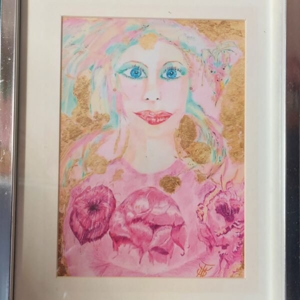 Peonies small printed framed