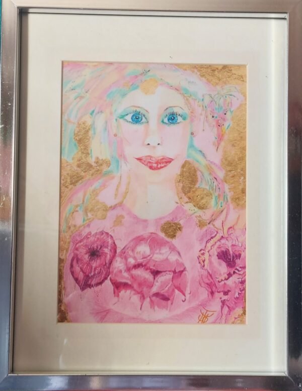 Peonies small printed framed
